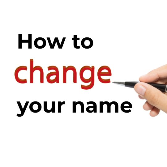Text How to change your name with a hand and
                      a pen
