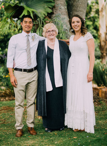 Cara and Ron after their marriage solemnised
by Jennifer Cram, Brisbane Marriage Celebrant