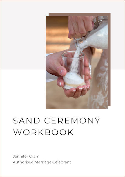 Cover of
the Workbook accompanying the book The Sand
Ceremony: A Modern Approach